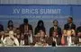 
First row from L to R: Prime Minister of India Narendra Modi, South African President Cyril Ramaphosa, Deputy President of South Africa Paul Mashatile and President of China Xi Jinping attend a meeting during the 2023 BRICS Summit in Johannesburg on August 24. [Marco Longari/POOL/AFP]        