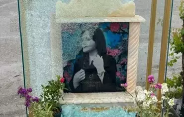 Mahsa Amini's grave has been vandalized multiple times by regime's forces in the past year. [Social media]