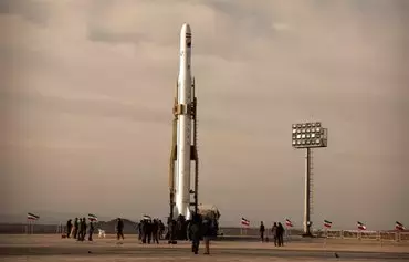IRGC's Noor-3 satellite is launched into orbit on September 27, according to the Iranian government. [IRNA]