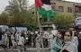 
Iranians take part in a pro-Palestinian protest in this undated photo. Observers say it is well-known that most individuals who participate in such demonstrations are mandated or paid to do so by the Iranian regime. [IRNA]        