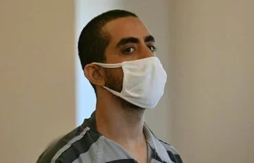 Hadi Matar, accused in the attempted murder of author Salman Rushdie, appears in a New York state court on August 18, 2022. [Angela Weiss/AFP]