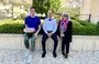 
The Australian Embassy in Tehran posted this photo of Ambassador Ian McConville (center) with embassy staff on September 1, in celebration of 'Wear it Purple Day.' [Australian Embassy/Instagram]        