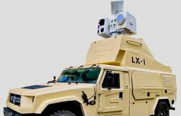 A Chinese short range laser defense system all-terrain vehicle is seen here in a photo circulated on social media.