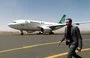 
A Mahan Air aircraft in Sanaa, Yemen in March 2015 after Iran secured flight rights from Houthi forces. [Mohammed Huwais/AFP]        